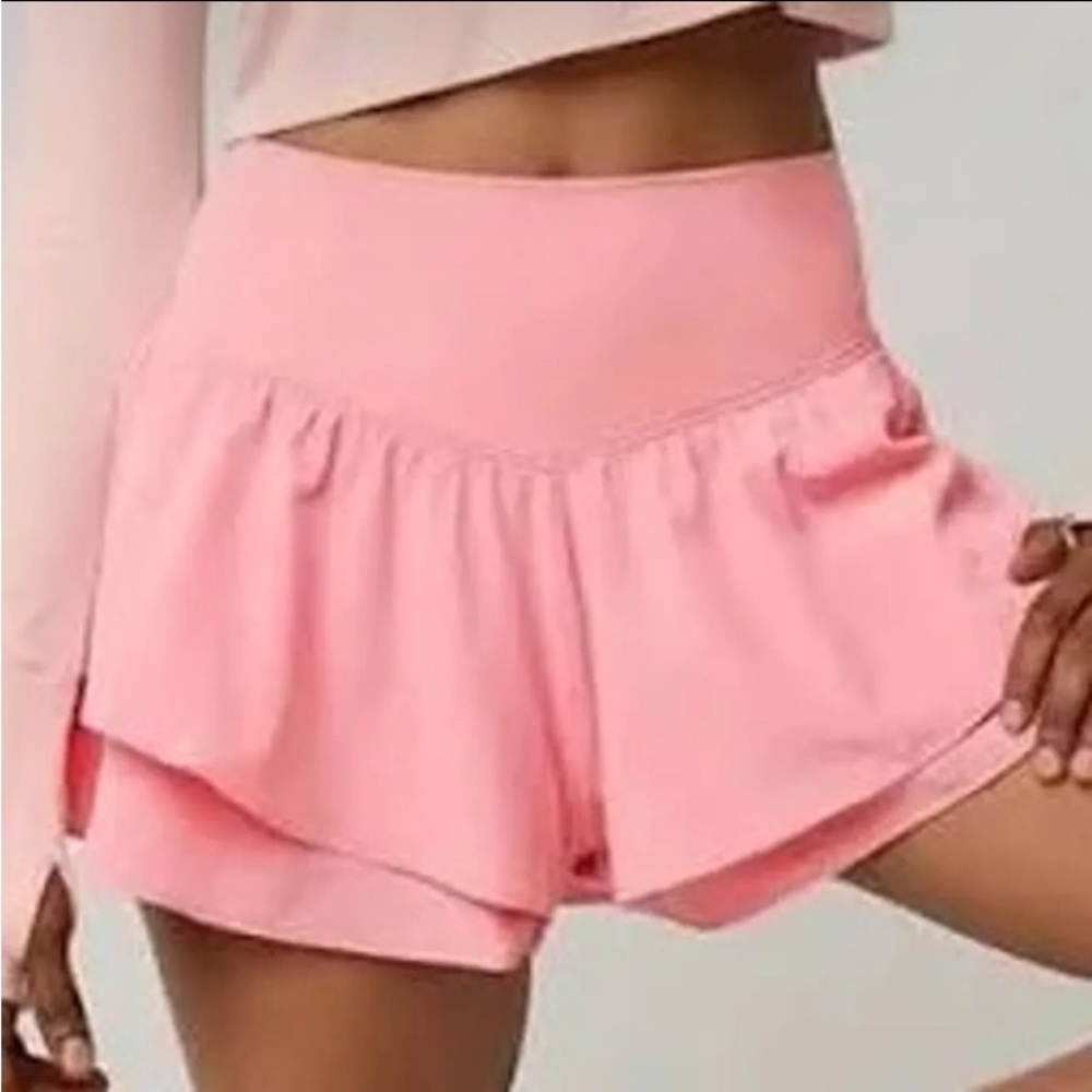 Aerie Pink Layered Skorts